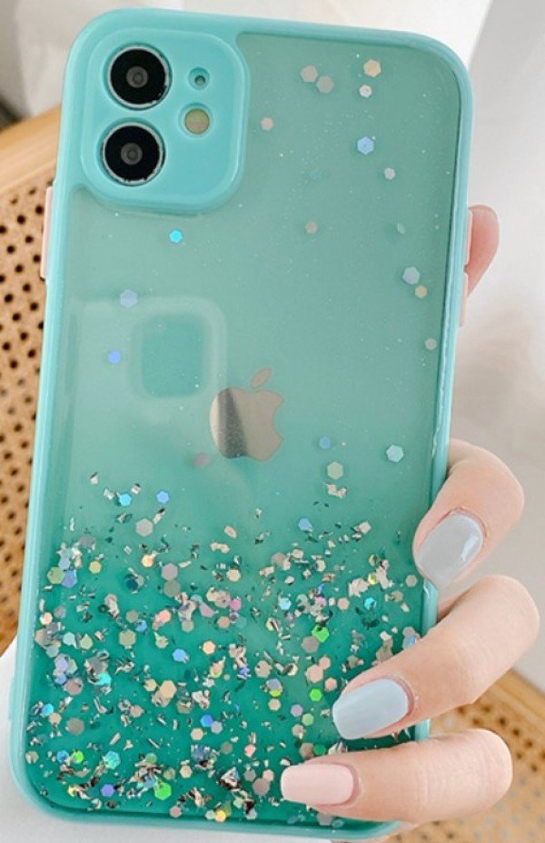 MCTK6-HUAWEI P30 * Furtrola 3D Sparkling star silicone Turqois (89) - Slika 2