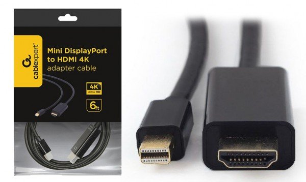 CC-mDP-HDMI-6 Gembird Mini DisplayPort to HDMI 4K cable, 1.8m - Slika 4