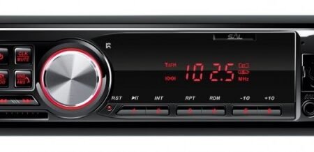 Auto radio SAL VBT1100/RD Red FM, USB, SD, 3,5mm, Bluetooth, 4x45W + daljinski