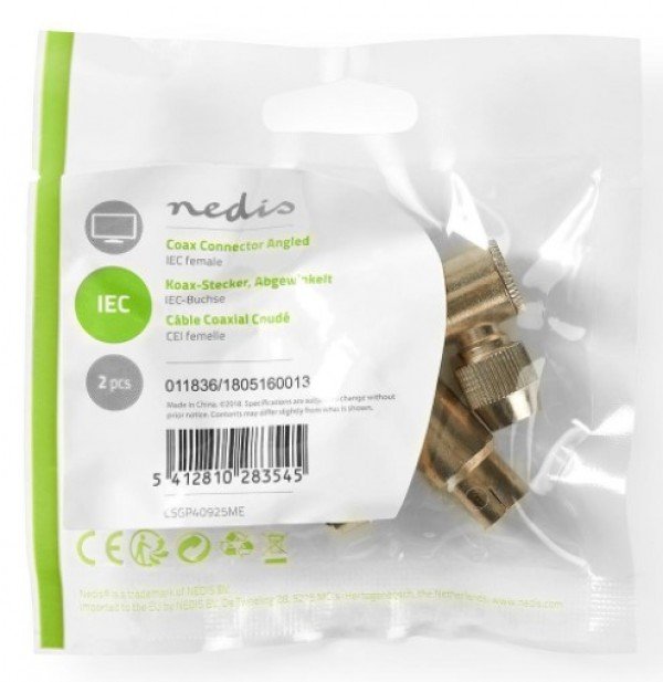 CSGP40925ME * Koaksijalni konektor IEC pod uglom od 90stepeni, 7mm, metal 1kom (63) - Slika 3