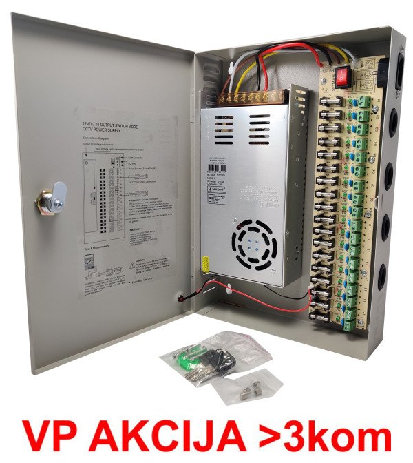 NAPRK-12V/30A-18CH ** Gembird napajanje sa kljucem, 2A/CH (3153) - Slika 2