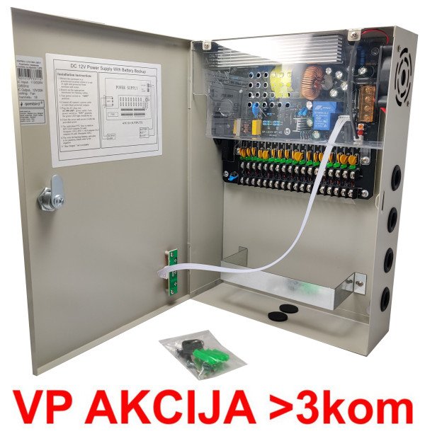 NAPRKU-12V/20A-18CH ** Gembird Napajanje u kutiji sa opcijom UPS (bez baterije) 2A/CH (3734) - Slika 4