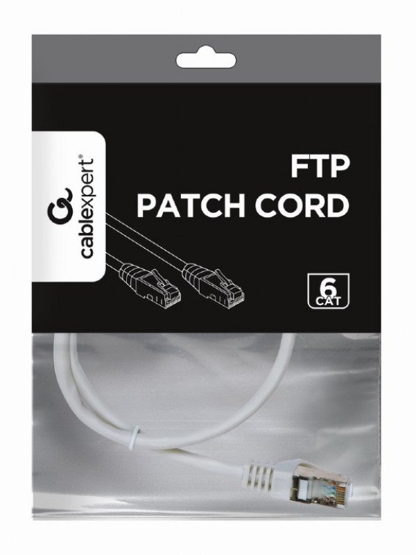 PP6-0.5M/W Gembird Mrezni kabl, CAT6 FTP Patch cord 0.5m white - Slika 3