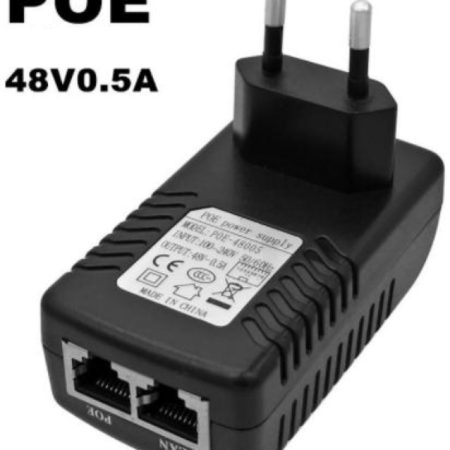 POE-INJ-4805 Gembird 48V/0.5A 24W, POE adapter Injector 100mbps sa 2x RJ45, 100m