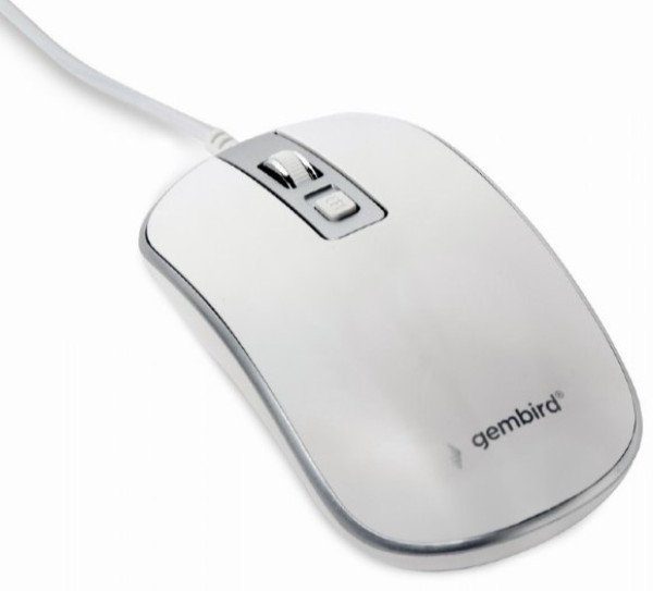 MUS-4B-06-WS Gembird Opticki mis 800-1200Dpi 4-button 99mm white/silver USB - Slika 3
