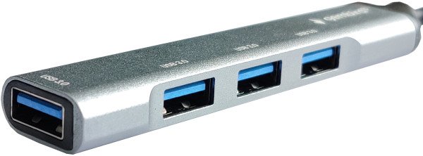 UHB-U3P4-05 ** Gembird HUB Type-C+A to 4*USB3.0 Aluminum ( 688) - Slika 3