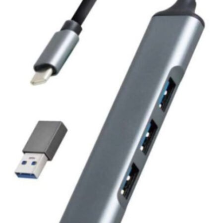 UHB-U3P4-05 ** Gembird HUB Type-C+A to 4*USB3.0 Aluminum ( 688)