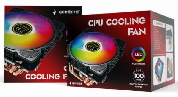 CPU-HURACAN-ARGB-X140 * Gembird UNI kuler 100W 120mm.Fan +/-1600rpm 26dBa LGA 775/115x/1200/AMD - Slika 3