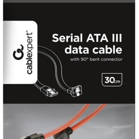 CC-SATAM-DATA90-0.3 Gembird Metal clips, Serial ATA data kabl flat 0,3m 90 degree bent connector