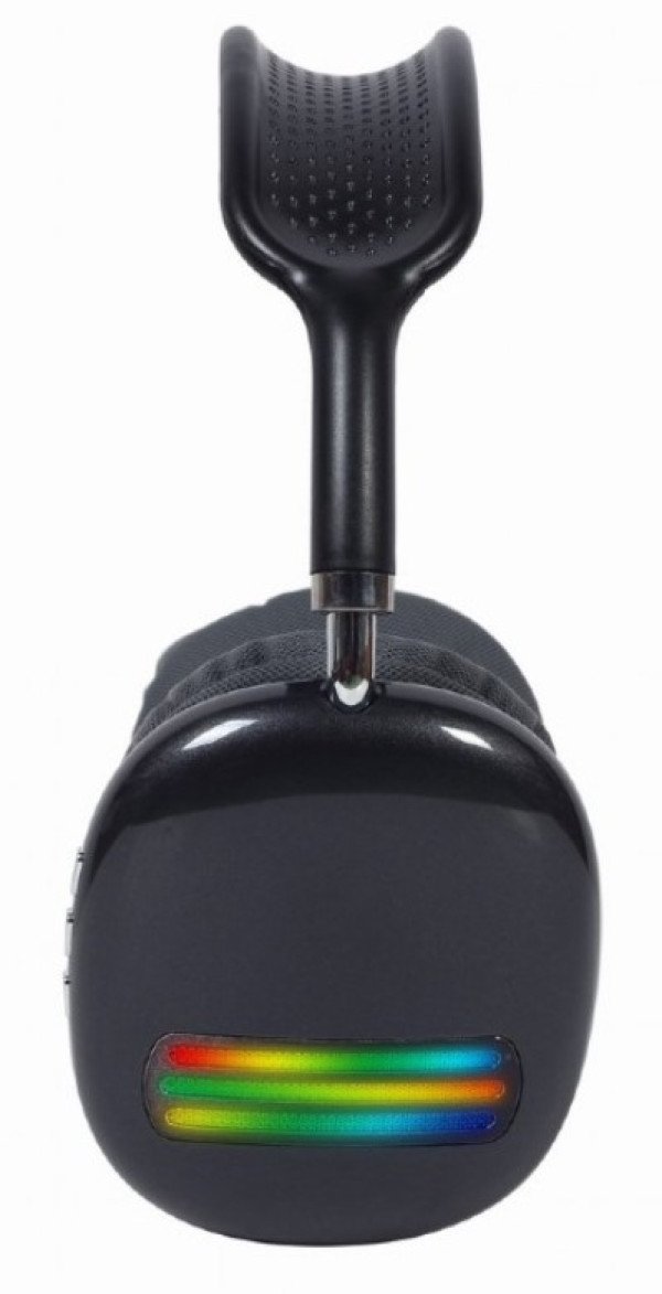 BHP-LED-02-BK Gembird Bluetooth stereo Slusalice sa mikrofonom Bt V5.0 400mAh/32Ohm, 2h Li-ion Crne - Slika 2