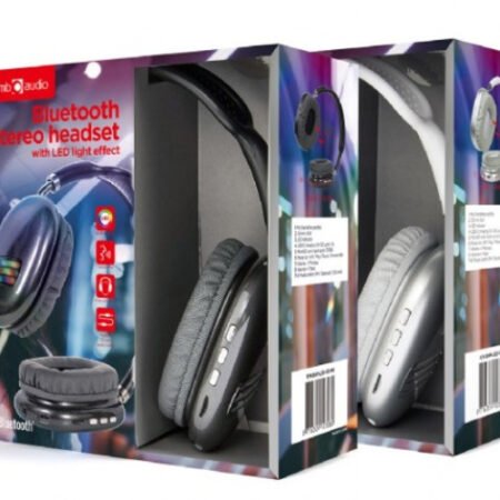 BHP-LED-02-W Gembird Bluetooth stereo Slualice sa mikrofonom Bt V5.0 400mAh/32Ohm, 2h Li-ion Bele