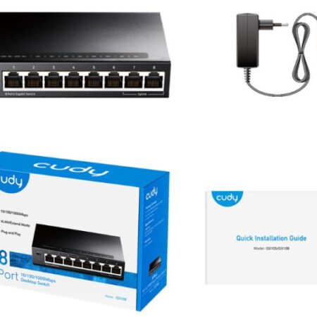 Cudy GS108 metalni 8-Port Gbit desktop Switch, 8x RJ45 10/100/1000
