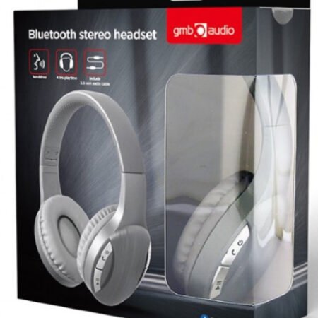 BTHS-01-SV Gembird Bluetooth stereo Slusalice sa mikrofonom, Silver