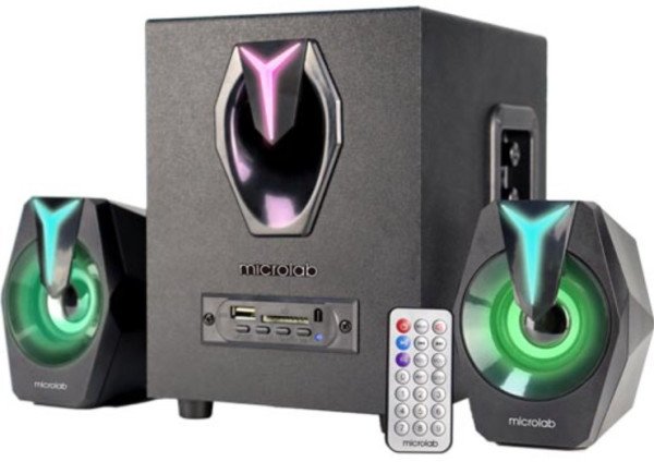 Microlab G100BT Aktivni zvucnici 2.1 11W (5W,2x3W) 3,5mm, SD, USB, FM, Bluetooth, daljinski, LED - Slika 3
