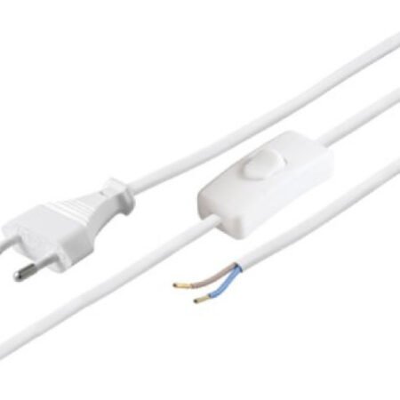 Strujni kabel sa prekidaèem 1,5m N2K-WH/VDE beli