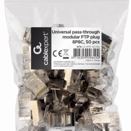 LC-PTF-01/50 Gembird Universal pass-through CAT5 FTP plug 8P8C cena pakovanja (50kom u pakovanju)