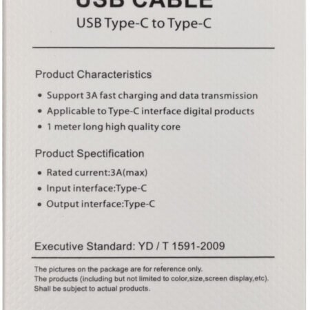 CCP-AMCM-AMCM-1.0b ** Gembird 3A PD kabl USB-C na USB-C, USB3.0, 1m, black (159)