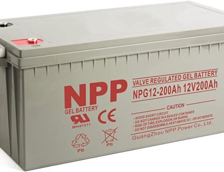 NPP NPG12V-200Ah, GEL BATTERY, C20=200AH, T16, 522x238x218x222, 52,8KG, Light grey
