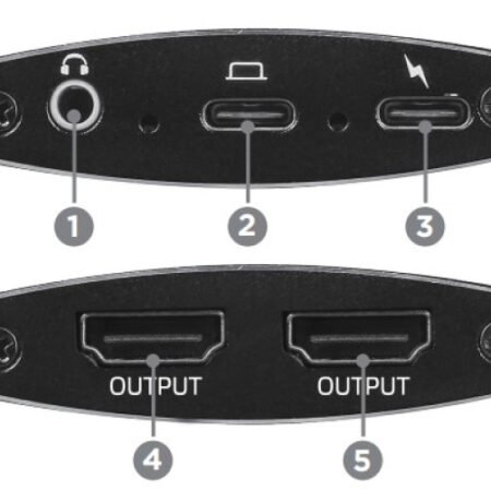 A-CM-HDMIF2-01 Gembird USB-C to dual HDMI adapter, 4K 60Hz, black