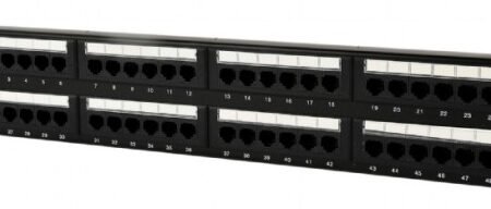 NPP-C648CM-001 Gembird Cat.6 48 port patch panel with rear cable management