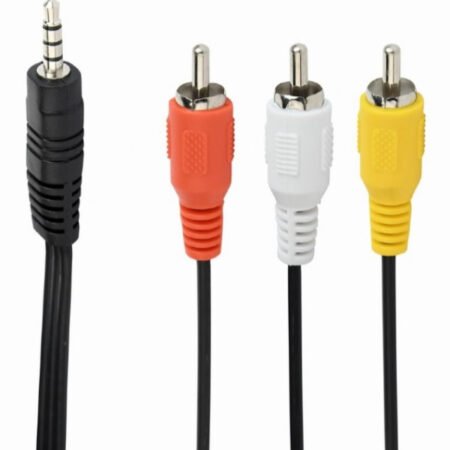 CCA-4P2R-2M Gembird Jack AV 3.5mm 4-pin, cable Jack AV 3.5mm male - 3x RCA male 2m black