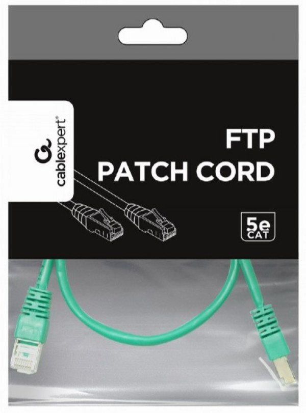 PP22-1M/G * Gembird Mrezni kabl FTP Cat5e Patch cord, 1m green - Slika 4