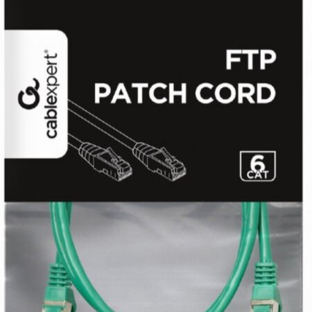 PP6-1M/G Gembird Mrezni kabl, CAT6 FTP Patch cord 1m green