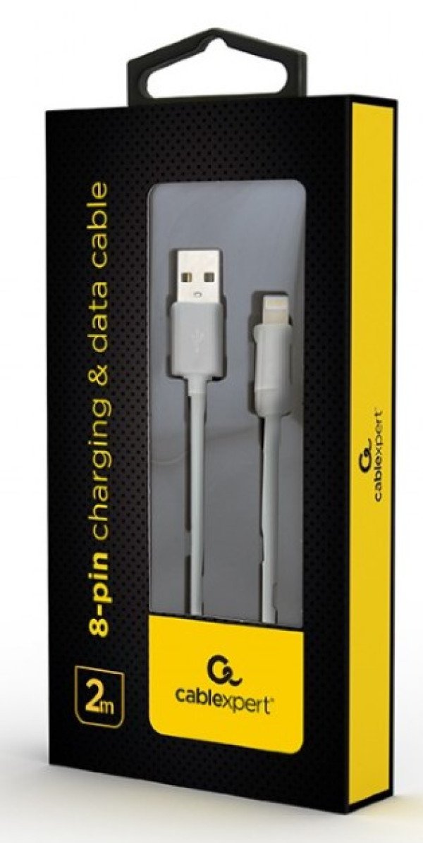 CC-USB2-AMLM-2M-W Gembird USB 2.0 A-plug to 8-pin usb Apple iphone cable 2M White - Slika 3