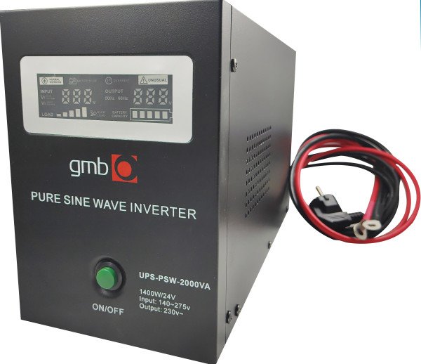 UPS-PSW-2000VA GMB LONG, cist sinusni pretvarac sa produzenom autonomijom 1400W-220V/24V - Slika 2
