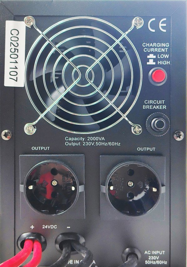 UPS-PSW-2000VA GMB LONG, cist sinusni pretvarac sa produzenom autonomijom 1400W-220V/24V