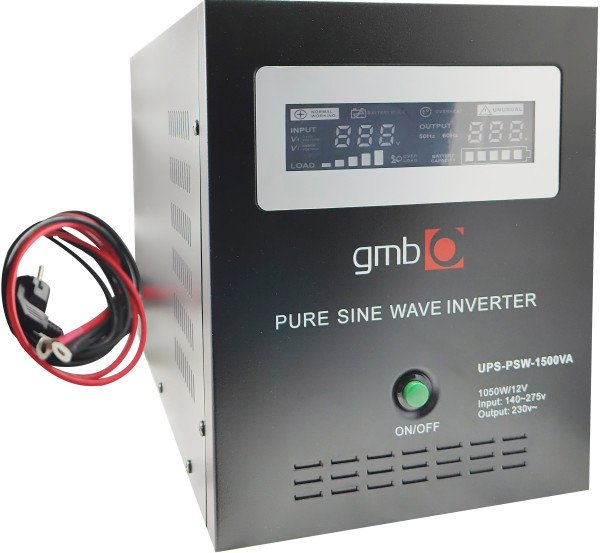 UPS-PSW-1500VA GMB LONG, cist sinusni pretvarac sa produzenom autonomijom 1050W-220V/12V - Slika 3