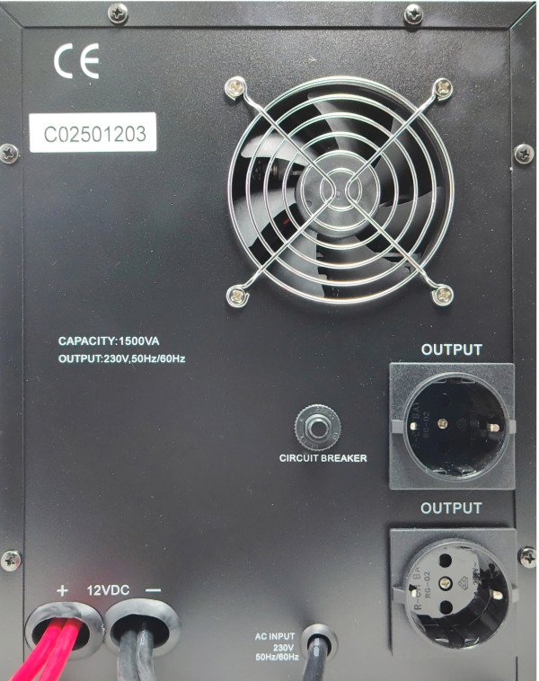 UPS-PSW-1500VA GMB LONG, cist sinusni pretvarac sa produzenom autonomijom 1050W-220V/12V - Slika 2