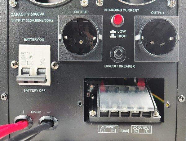 UPS-PSW-5000VA GMB LONG, cist sinusni pretvarac sa produzenom autonomijom 3500W-220V/48V - Slika 4