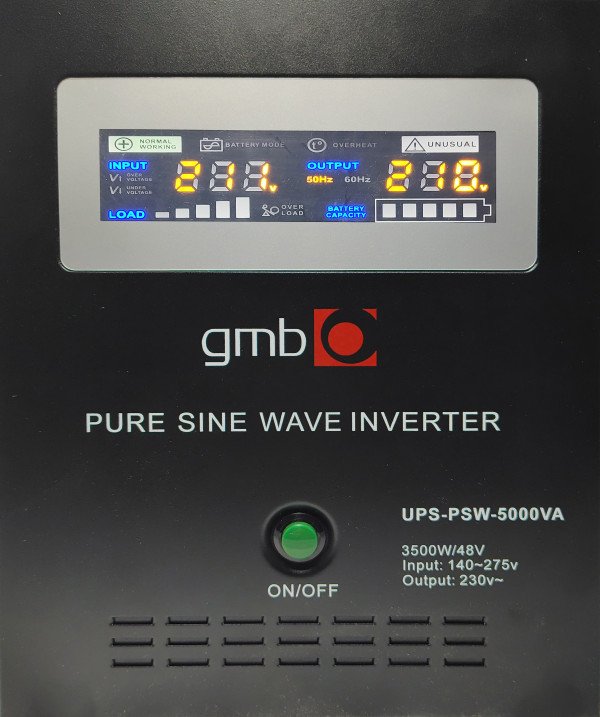 UPS-PSW-5000VA GMB LONG, cist sinusni pretvarac sa produzenom autonomijom 3500W-220V/48V - Slika 3