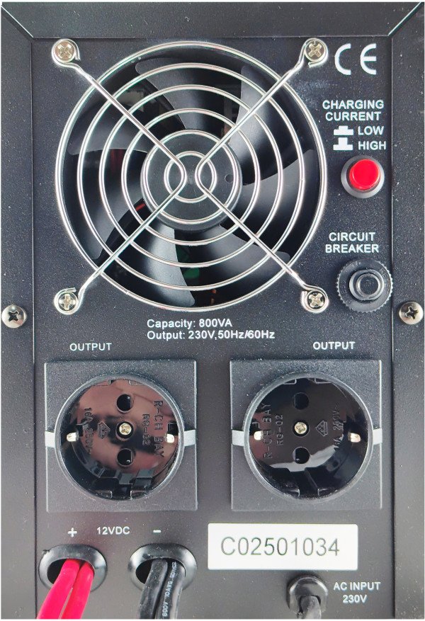 UPS-PSW-800VA GMB LONG, cist sinusni pretvarac sa produzenom autonomijom 500W-220V/12V - Slika 2