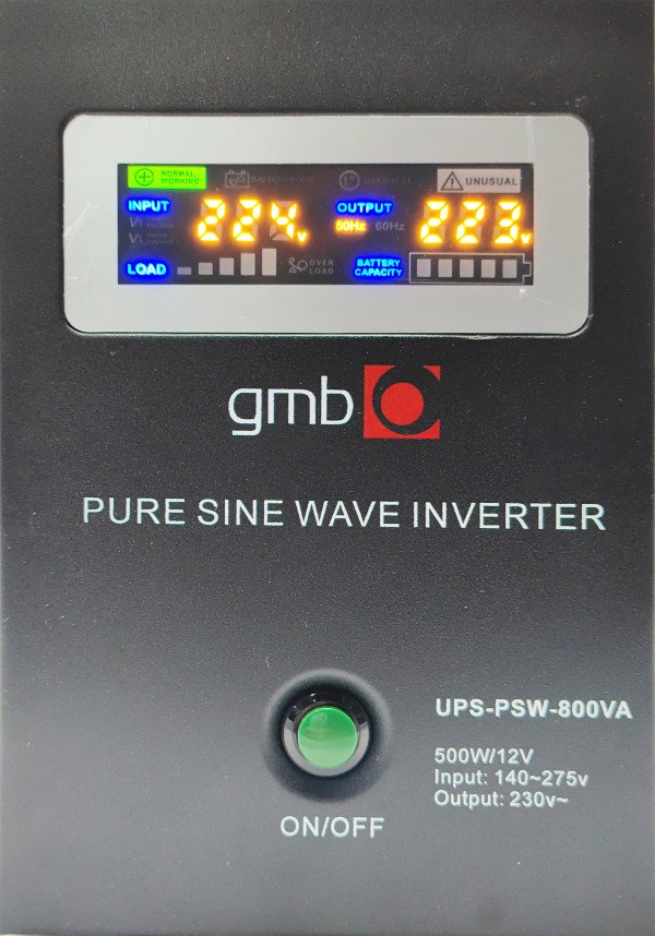 UPS-PSW-800VA GMB LONG, cist sinusni pretvarac sa produzenom autonomijom 500W-220V/12V - Slika 3