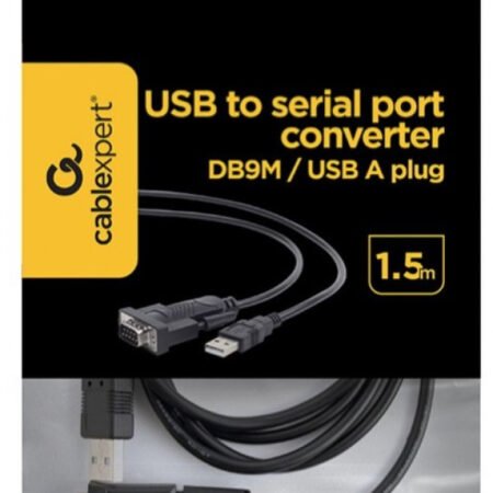 UAS-DB9M-02 Gembird USB to DB9M serial port converter kabl black 1.5m