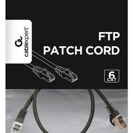 PP6-1M/BK Gembird Mrezni kabl, CAT6 FTP Patch cord 1m black