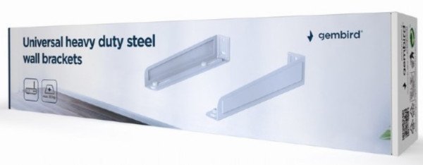 WM-U35-01-W Gembird Univerzalni celicni zidni nosaci, 35 kg, beli - Slika 2
