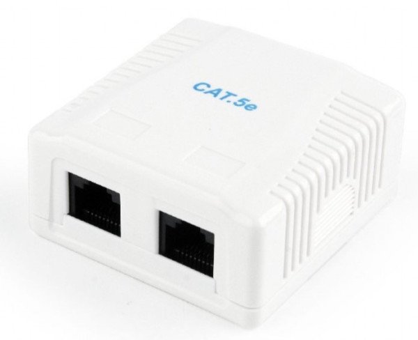 NCAC-2U5E-01 Gembird CAT5E UTP kutija za površinsku montažu sa 2 porta za RJ45 - Slika 2