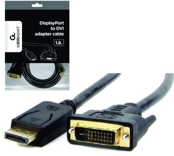 CC-DPM-DVIM-6 Gembird DisplayPort na DVI digital interface kabl 1.8m A - Slika 4
