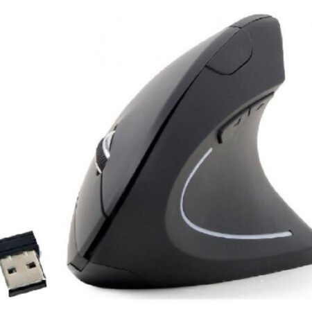 MUSW-ERGO-01 Gembird Bezicni Ergonomski 6-tastera opticki mis, crna 95mm