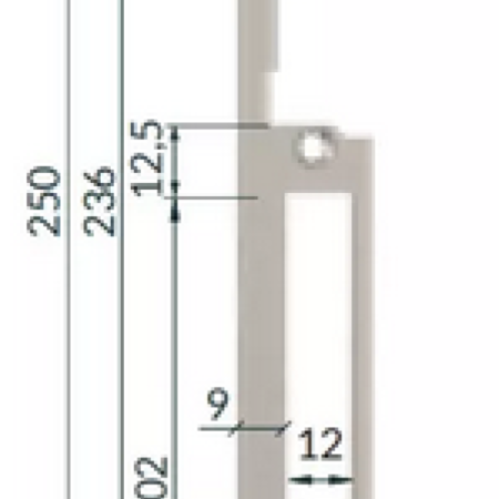 Profil brave Elektricni prihvatnik L05z DUGA SIVA