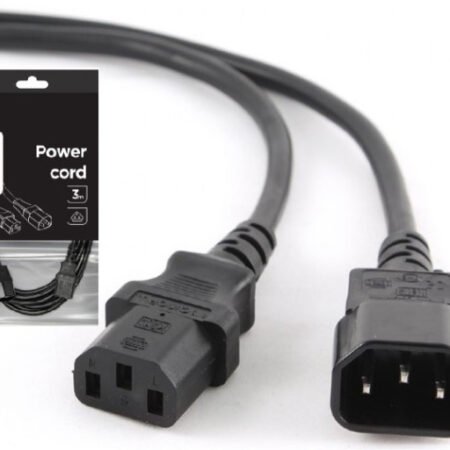 PC-189-VDE-3M Gembird Kabl za napajanje (C13 na C14) UPS, VDE odobren, 3m