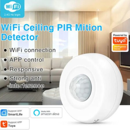 ZIGBEE-SMART-PIR-MS08 Gembird Tuya Smart WiFi PIR senzor detektora pokreta ljudskog tela,infracrveni