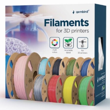 3DP-PLA-01-MTBK Mat PLA Filament za 3D stampac 1.75mm, kotur 1KG, black