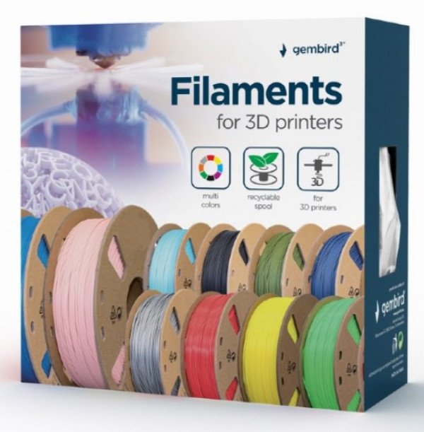 3DP-PLA-01-MTW Mat PLA Filament za 3D stampac 1.75mm, kotur 1KG, white - Slika 2