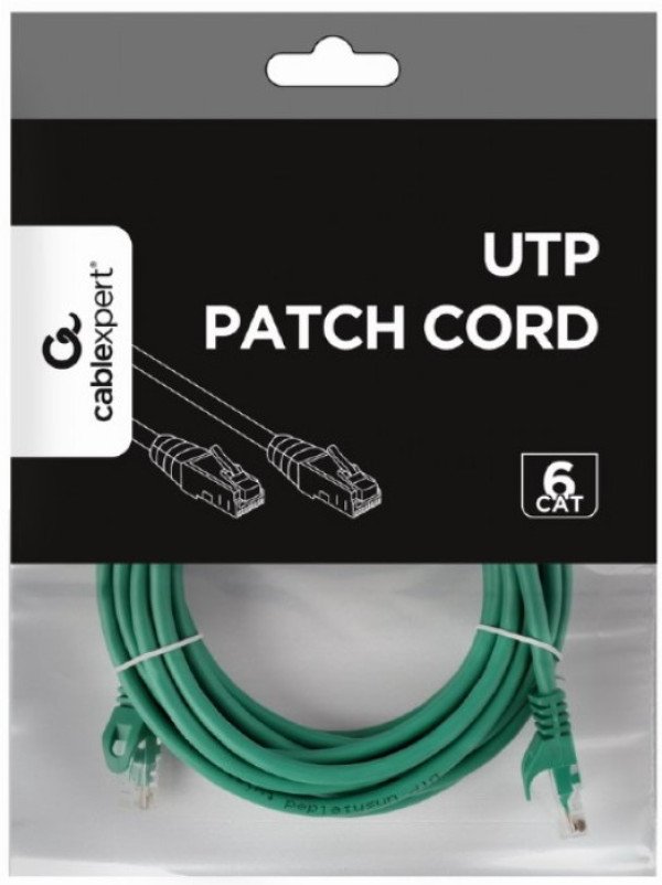 PP6U-3M/G Gembird Mrezni kabl, CAT6 UTP Patch cord 3m green - Slika 3