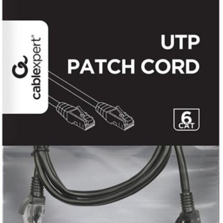 PP6U-1M/BK Gembird Mrezni kabl, CAT6 UTP Patch cord 1m black