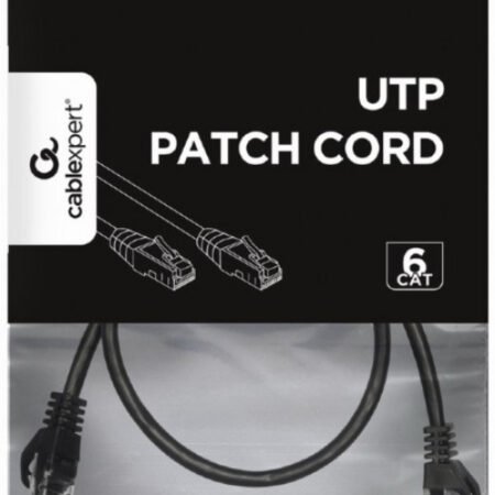 PP6U-0.25M/BK Gembird Mrezni kabl, CAT6 UTP Patch cord 0.25m black